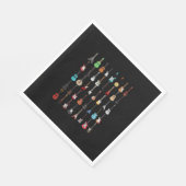 ギタリストギターミュージカル楽器ロックアンドロール スタンダードランチョンナプキン (角)