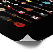 ギタリストギターミュージカル楽器ロックアンドロール ポスター (角)