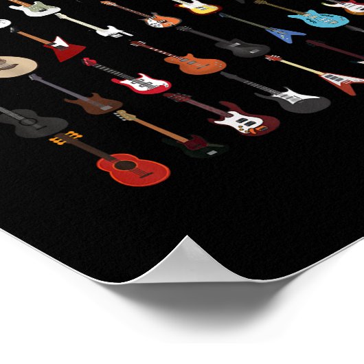 ギタリストギターミュージカル楽器ロックアンドロール ポスター (角)