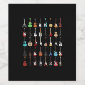 ギタリストギターミュージカル楽器ロックアンドロール ワインラベル (シングルラベル)