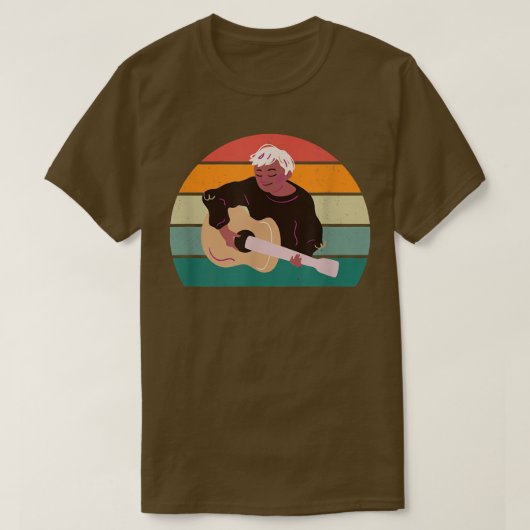 ギタリストギターミュージシャンベース楽器 Tシャツ (デザイン正面)