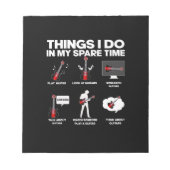 ギタリストギター中毒ギタリスト音楽誕生日 ノートパッド (正面)