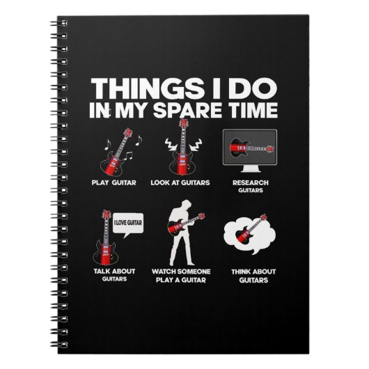 ギタリストギター中毒ギタリスト音楽誕生日 ノートブック (正面)