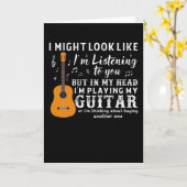 ギタリストギター演奏者電気ギフおもしろいトアイディア カード (黄色い花)