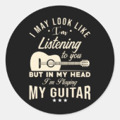 ギタリストギフトギターことわざ ラウンドシール (正面)