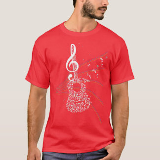 ギタリストギフトトレブルクレフ、 音符記号音楽 Tシャツ