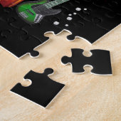 ギタリストクリスマスツリーギター誕生日 ジグソーパズル (側面)