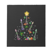 ギタリストクリスマスツリーギター誕生日 ノートパッド (正面)