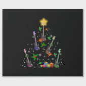 ギタリストクリスマスツリーギター誕生日 ラッピングペーパー (フラット)