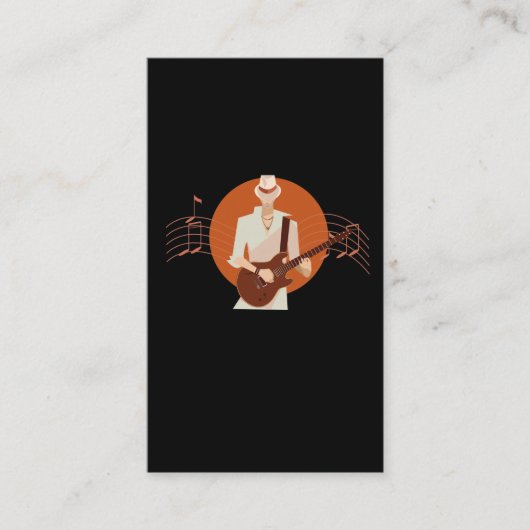 ギタリストジャズラバーエレキギターミュージシャン 名刺 (正面)