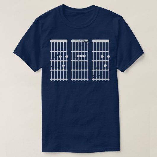 ギタリストパパコードギター Tシャツ (デザイン正面)