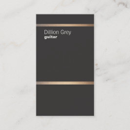 ギタリストミニマルブラックビジネスカード 名刺