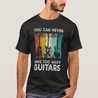 ギタリストミュージカルギットの数が多すぎることはない Tシャツ