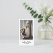 ギタリストミュージシャン先生カスタム写真 名刺 (スタンド正面)