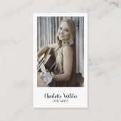 ギタリストミュージシャン先生カスタム写真 名刺 (正面)