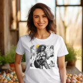 ギタリストロックスターガールw tシャツ