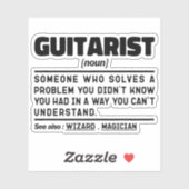ギタリスト名詞定義ギターラバーミュージシャン シール (シート)