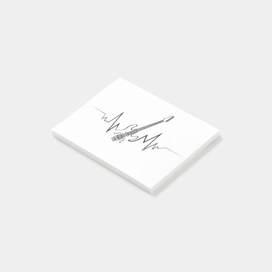 ギタリスト向けのエレキクールックギターのハートビート贈答 ポストイット (アングル)