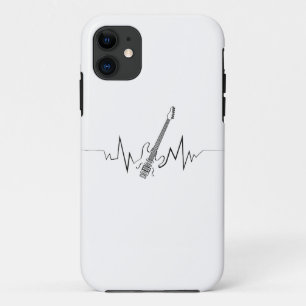 ギタリスト向けエレキギタークールハートビートギフト iPhone 11 ケース