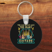 ギタリスト多すぎるギタークリスマスは決して持てない キーホルダー (正面)