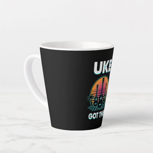 ギタリスト得ウケこの誕生日 カフェラテマグ (左アングル)