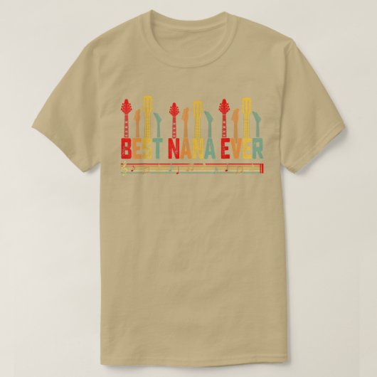 ギタリスト最高のマザーナーエバーギター母ダ Tシャツ (デザイン正面)