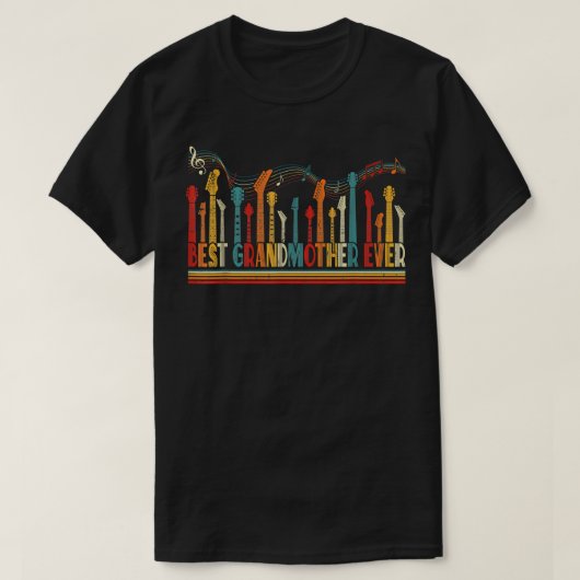ギタリスト母最高の祖母Ever Guitar Moth Tシャツ (デザイン正面)