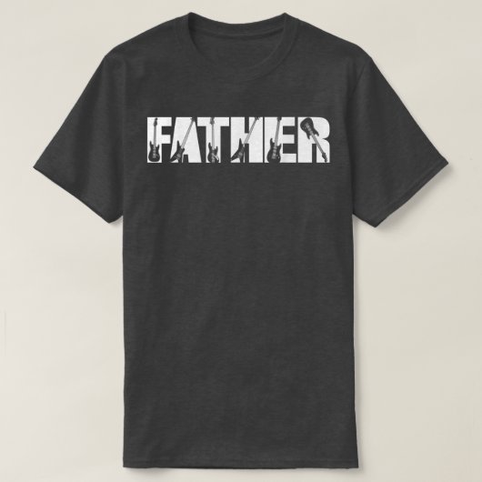 ギタリスト父おもしろい音楽ギター愛好家の父親 Tシャツ (デザイン正面)