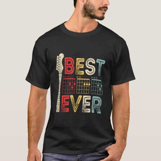 ギタリスト父の日ベストダッド父のコードギ Tシャツ (正面)