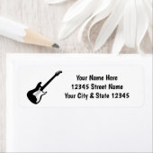 ギタリスト用のエレキギター差出人住所ラベル ラベル (インサイチュ)