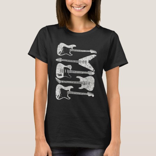 ギタリスト用ギタースタイル Tシャツ (正面)