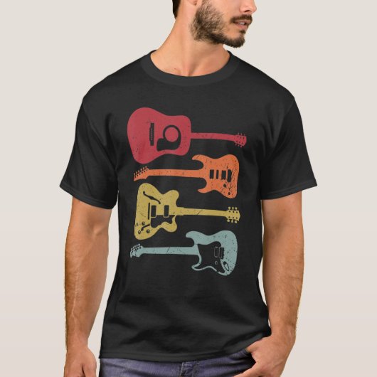 ギタリスト用ギター Tシャツ (正面)