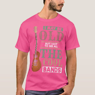 ギタリスト用ミュージシャンミュージックバスファンアコースティック Tシャツ