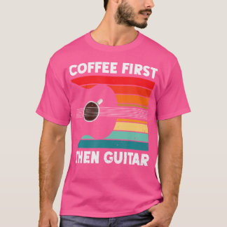 ギタリスト用ミュージシャンミュージックバスファンアコースティック Tシャツ