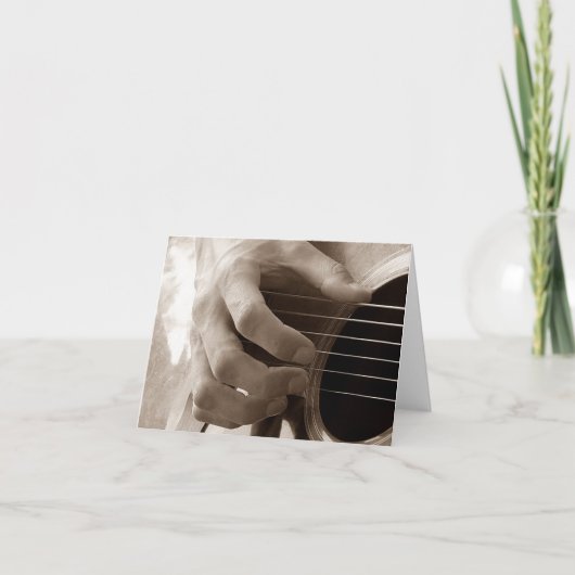 ギタリスト空白のカード カード (正面)