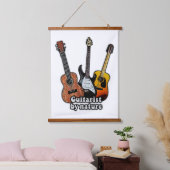 ギタリスト自然。カラフルギター 吊り下げ型タペストリー (寝室)