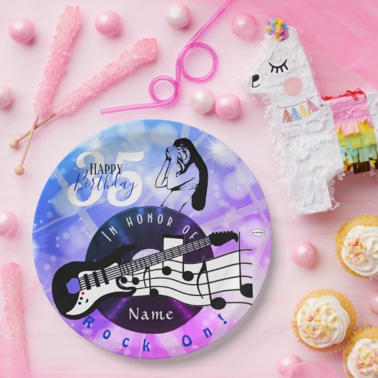 ギタリスト誕生日テーマ紙プレートHAMbWG ペーパープレート (パーティー)