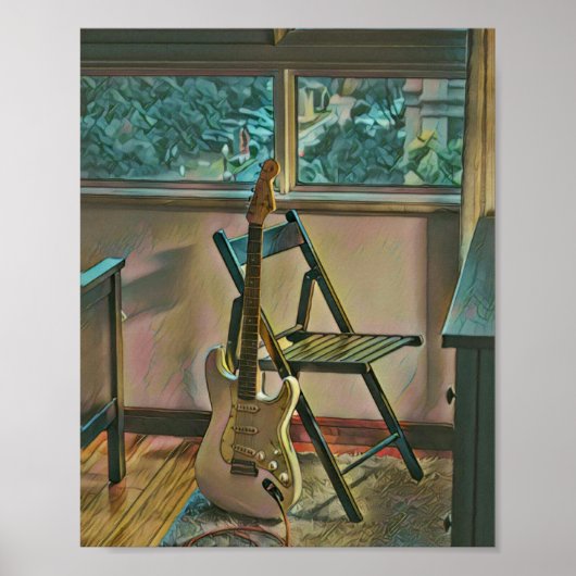 ギタリスト誕生日プレゼント ポスター (正面)