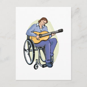 ギタリスト車椅子グラフィック.png ポストカード