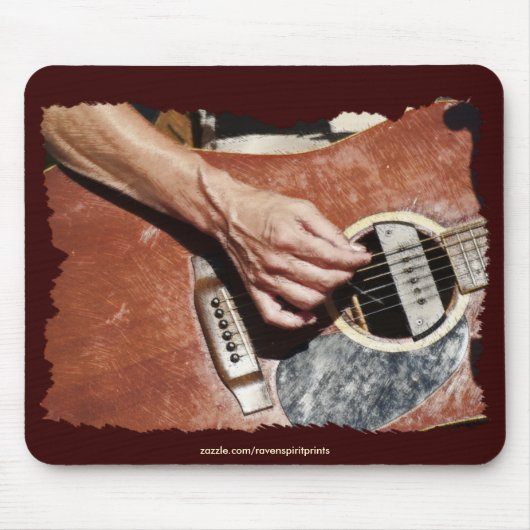 ギタリスト音楽の恋人マウスパッド マウスパッド (正面)