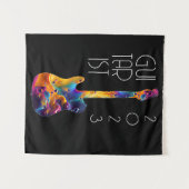 ギタリスト2023ギタカラフルーバンドギフト タペストリー (正面(横))