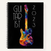 ギタリスト2023ギタカラフルーバンドギフト ノートブック (正面)