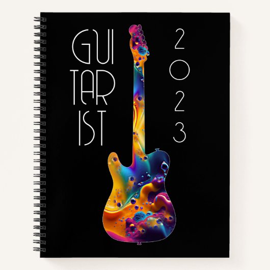 ギタリスト2023ギタカラフルーバンドギフト ノートブック (正面)