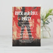 ギタリスト イラスト ロックンロール パーティー 招待状 (スタンド正面)