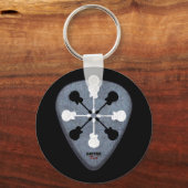 ギタリスト ギターピック キーホルダー (正面)