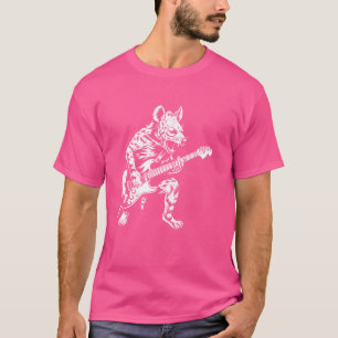 ギタリスト ギター - ギター奏者 ハイエナ パパ ママ Tシャツ