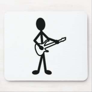 ギタリスト・スティック・フィギュア マウスパッド