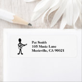 ギタリスト・スティック・フィギュア ラベル (インサイチュ)