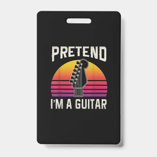 ギタリスト・フリ私はギター誕生日 バッジ (正面)