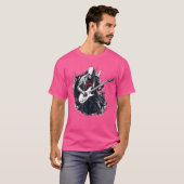 ギタリスト – ミュージシャンE – ギターアコースティックギタ選ー Tシャツ (正面フル)